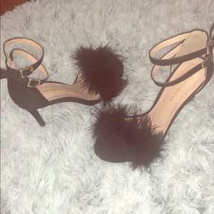 Sexy black kitten heels